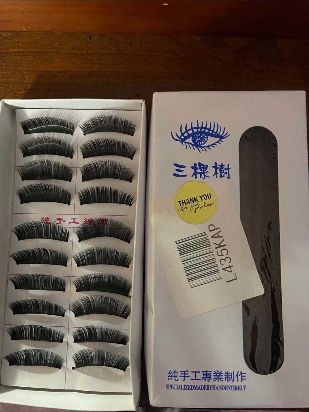 10 pair False Eyelashes Tray Set - Black. New in box!